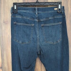 Sneak Peek Dark Blue Distressed Skinny High Rise Jeans 11/W30      P226